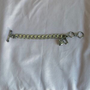 Juicy Couture Silver Bracelet with Heart Charm